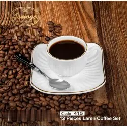 فنجان قهوه خوری چینی لمون لارن 12 پارچه